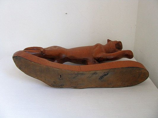 Indian Rosewood Panther Sculpture, 1980s-SZW-722124