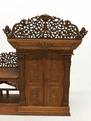 Indonesian Hand Carved Wall Unit or Cabinet-UCH-1224468