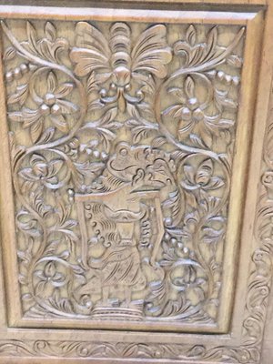 Indonesian Hand Carved Wall Unit or Cabinet-UCH-1224468