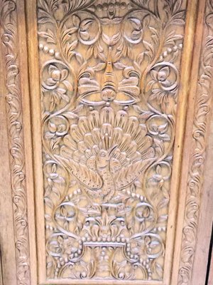 Indonesian Hand Carved Wall Unit or Cabinet-UCH-1224468