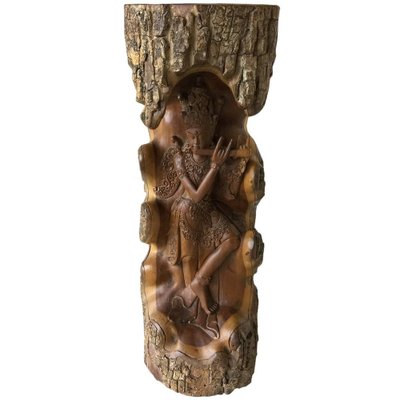 Indonesian Hand-Carved Wooden Statue-UCH-1224724