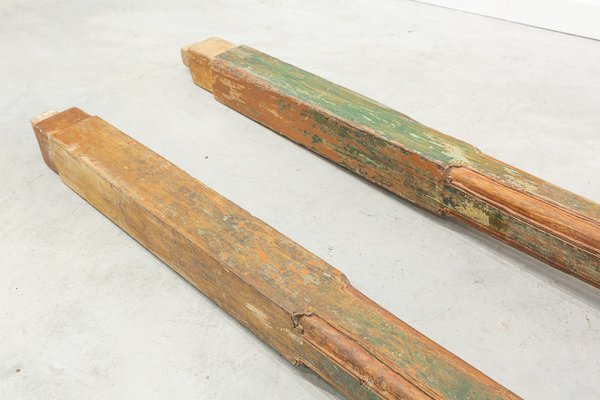 Indonesian Wood Columns, 1900s, Set of 2-UJE-1285570