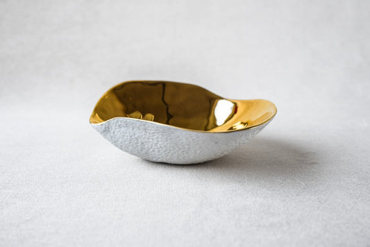 Indulge Nº2 Gold & Handmade Porcelain Bowl by Sarah-Linda Forrer