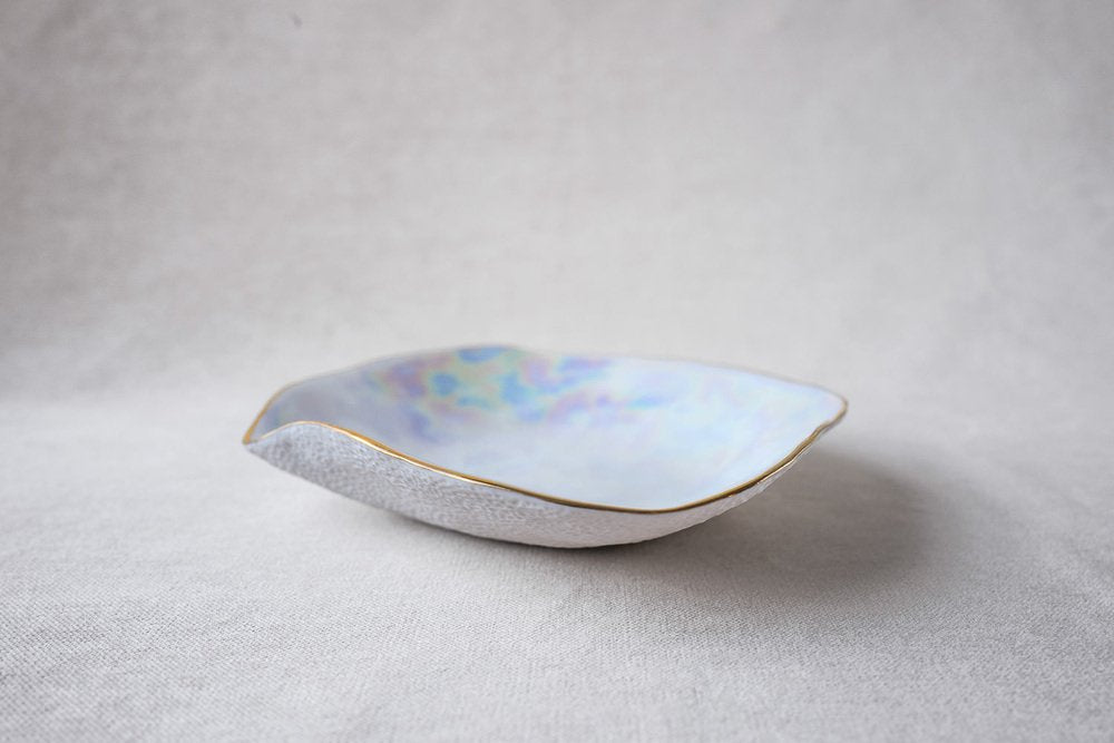 Indulge Nº5 Small Iridescent Handmade Porcelain Plate by Sarah-Linda Forrer