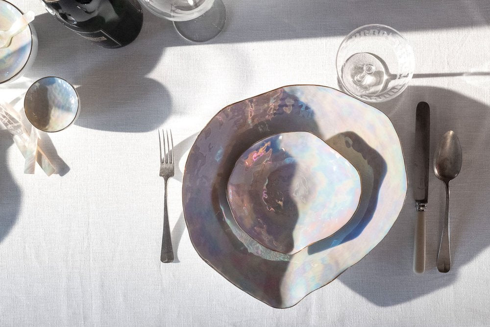 Indulge Nº5 Small Iridescent Handmade Porcelain Plate by Sarah-Linda Forrer