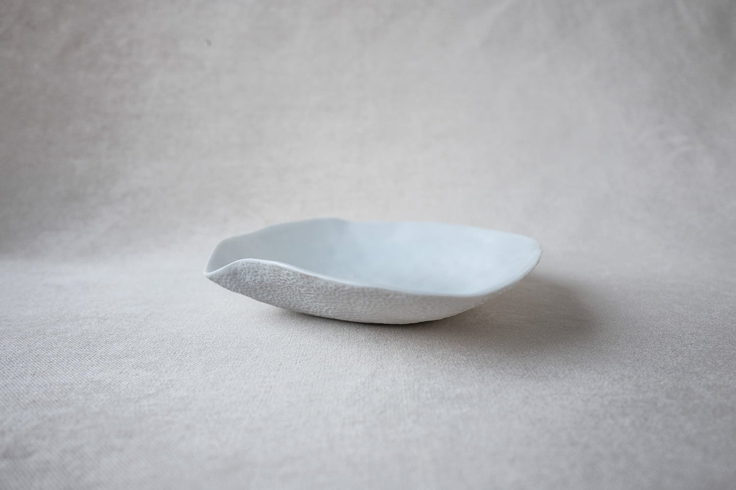 Indulge Nº5 Small White Handmade Porcelain Plate by Sarah-Linda Forrer