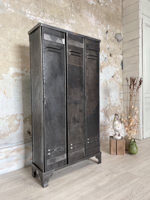 Industrial 3-Door Locker from Strafor, 1940s-UX-1776068