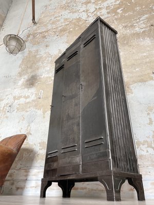 Industrial 3-Door Locker from Strafor, 1940s-UX-1776068