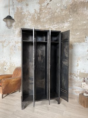 Industrial 3-Door Locker from Strafor, 1940s-UX-1776068