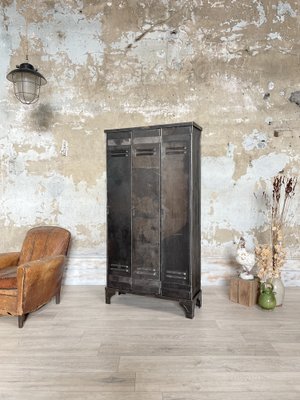 Industrial 3-Door Locker from Strafor, 1940s-UX-1776068