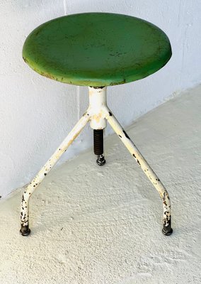 Industrial Adjustable Metal Stool, 1960-ALG-2017128