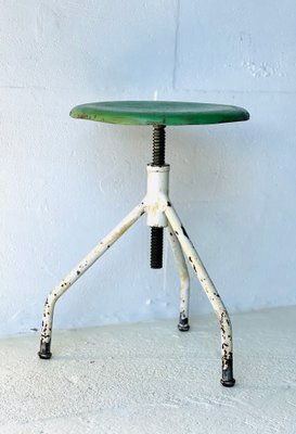 Industrial Adjustable Metal Stool, 1960-ALG-2017128