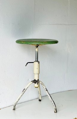 Industrial Adjustable Metal Stool, 1960-ALG-2020398