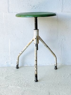 Industrial Adjustable Metal Stool, 1960-ALG-2017128