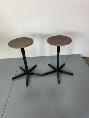 Industrial Adjustable Stools from Galvanitas, 1950s-1960s, Set of 2-DE-1722656