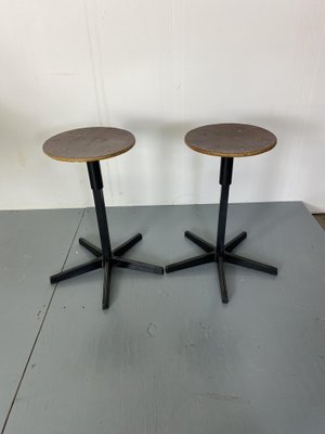 Industrial Adjustable Stools from Galvanitas, 1950s-1960s, Set of 2-DE-1722656