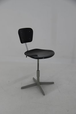 Industrial Adjustable Swivel Chair, Czechoslovakia, 1960s-TZ-1416507