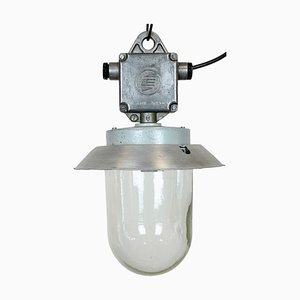 Industrial Aluminium Light with Clear Glass Cover from Elektrosvit, 1970s-CGF-1703533