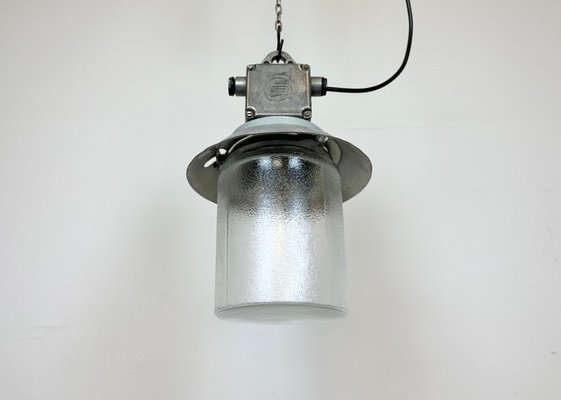 Industrial Aluminium Light with Glass Cover from Elektrosvit, 1970s-CGF-1717912