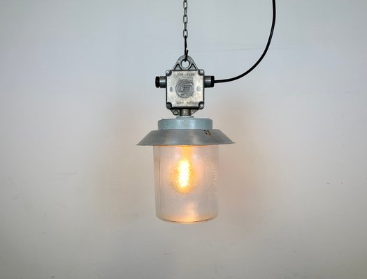 Industrial Aluminium Light with Glass Cover from Elektrosvit, 1970s-CGF-1717912