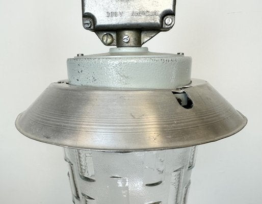 Industrial Aluminium Light with Glass Cover from Elektrosvit, 1970s-CGF-1703762