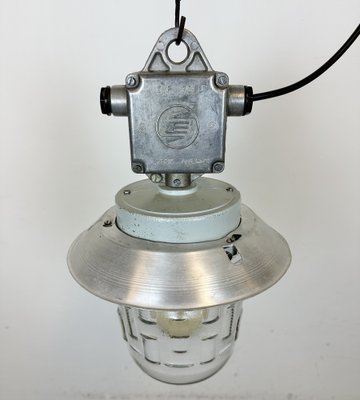 Industrial Aluminium Light with Glass Cover from Elektrosvit, 1970s-CGF-1703762