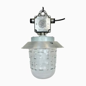 Industrial Aluminium Light with Glass Cover from Elektrosvit, 1970s-CGF-1703762