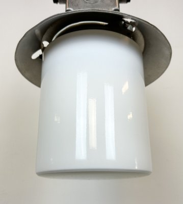 Industrial Aluminium Light with Milk Glass Cover from Elektrosvit, 1970s-CGF-1703664