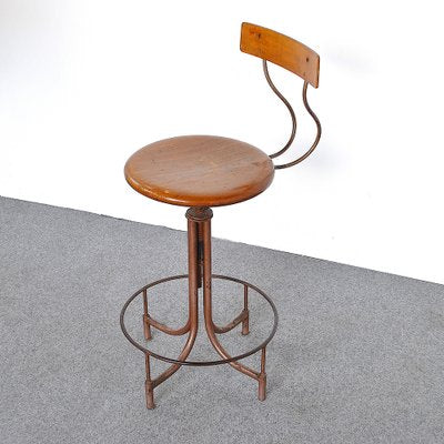 Industrial Archeology Technical Stool, 1940s-JQO-953290