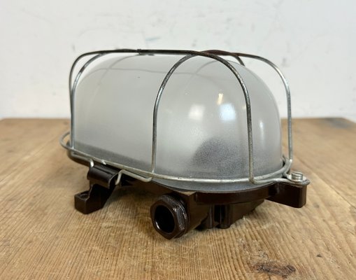 Industrial Bakelite Wall Light with Milk Glass, 1960s-CGF-1717921