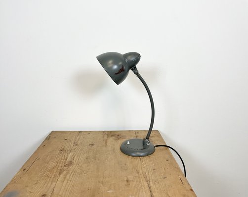 Industrial Bauhaus Table Lamp in Grey, 1930s-CGF-986316