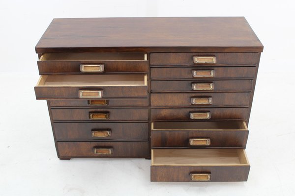 Industrial Beech Chest of Drawers, 1940s-TZ-2018652