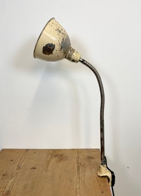 Industrial Beige Gooseneck Table Lamp from Instala, 1960s-CGF-1110379