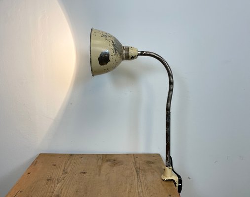 Industrial Beige Gooseneck Table Lamp from Instala, 1960s-CGF-1110379