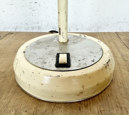 Industrial Beige Gooseneck Table Lamp from Polam, 1960s-CGF-1718323