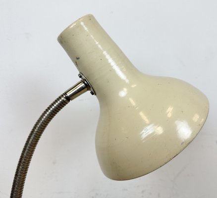 Industrial Beige Gooseneck Table Lamp from Polam, 1960s-CGF-1718323