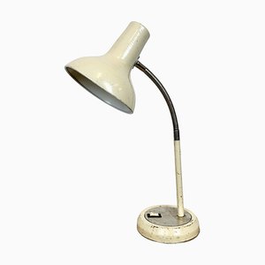 Industrial Beige Gooseneck Table Lamp from Polam, 1960s-CGF-1718323