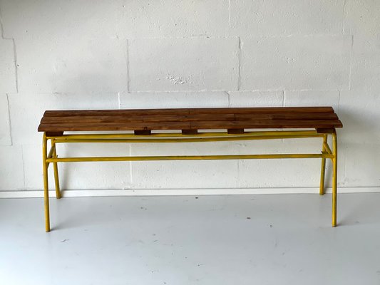 Industrial Bench in Metal and Pine-ALG-1348998