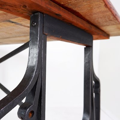 Industrial Bistro Table in Wood and Wrought Iron-NYF-2019014