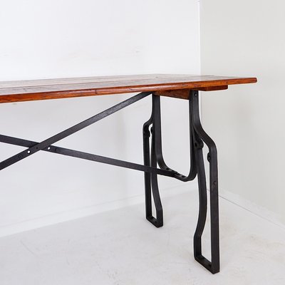 Industrial Bistro Table in Wood and Wrought Iron-NYF-2019014