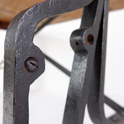 Industrial Bistro Table in Wood and Wrought Iron-NYF-2019014