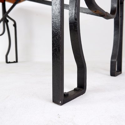 Industrial Bistro Table in Wood and Wrought Iron-NYF-2019014