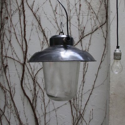 Industrial Black Enamel & Clear Glass Pendant Lights-BLS-1328203