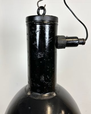 Industrial Black Enamel Factory Hanging Lamp, 1950s-CGF-1720930