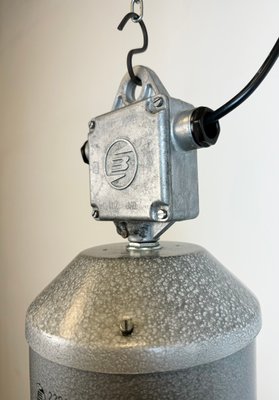 Industrial Black Enamel Factory Lamp from Elektrosvit, 1960s-CGF-1785026