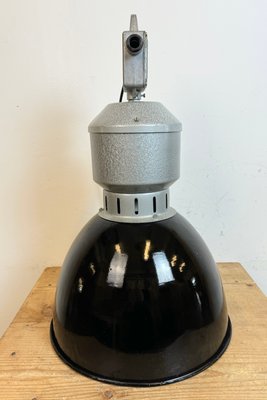 Industrial Black Enamel Factory Lamp from Elektrosvit, 1960s-CGF-1785026