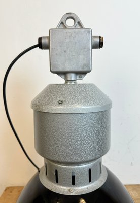 Industrial Black Enamel Factory Lamp from Elektrosvit, 1960s-CGF-1785026