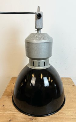 Industrial Black Enamel Factory Lamp from Elektrosvit, 1960s-CGF-1785026