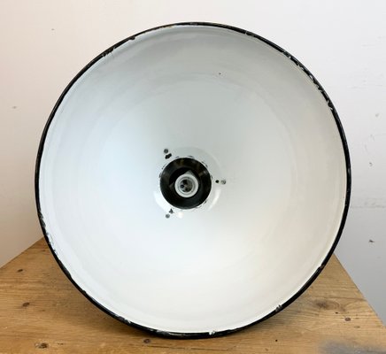 Industrial Black Enamel Factory Lamp from Elektrosvit, 1960s-CGF-1785026