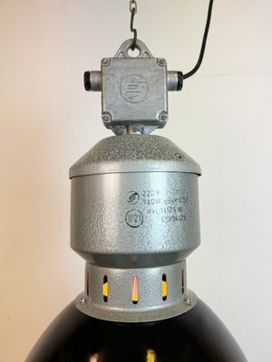 Industrial Black Enamel Factory Lamp from Elektrosvit, 1960s-CGF-1785026